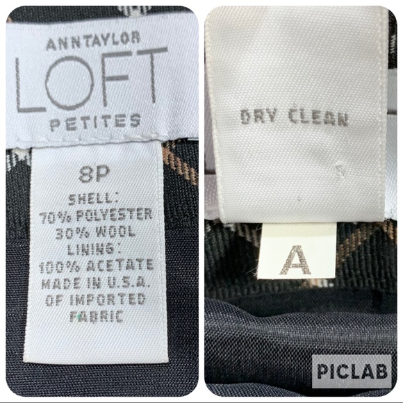 The Loft Plaid Midi Skirt Sz 8P - Picture 7 of 7